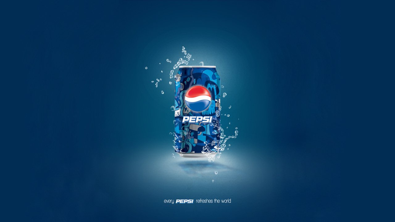 Обои фон, синий, капли, банка, пепси, background, blue, drops, bank, pepsi разрешение 1920x1080 Загрузить