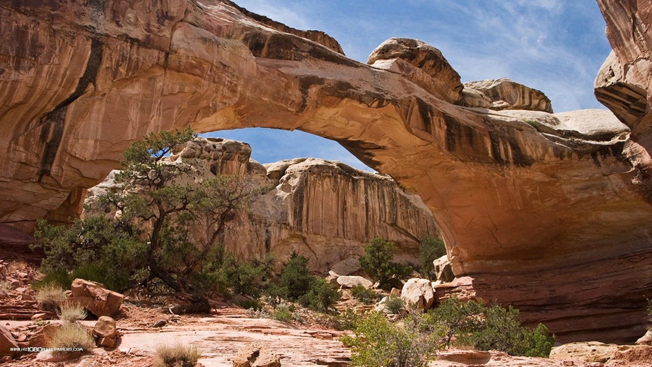 Обои скалы, каньон, арка, capitol reef national park, rocks, canyon, arch разрешение 1920x1080 Загрузить
