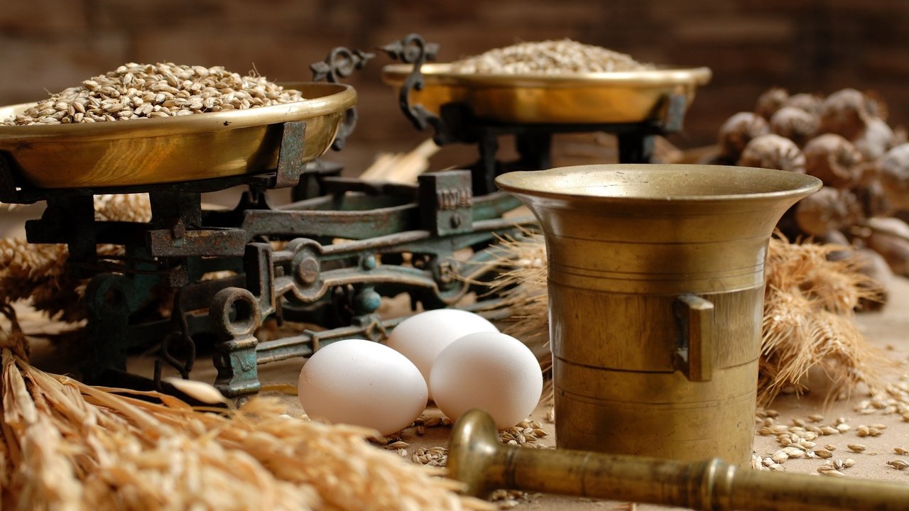 Обои колосья, весы, яйца, зерно, ступа, ears, libra, eggs, grain, stupa разрешение 1920x1285 Загрузить