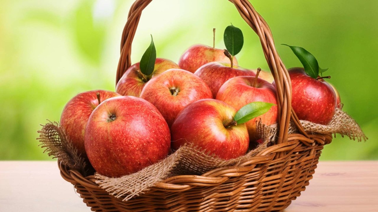Обои яблоки, корзина, apples, basket разрешение 1920x1200 Загрузить