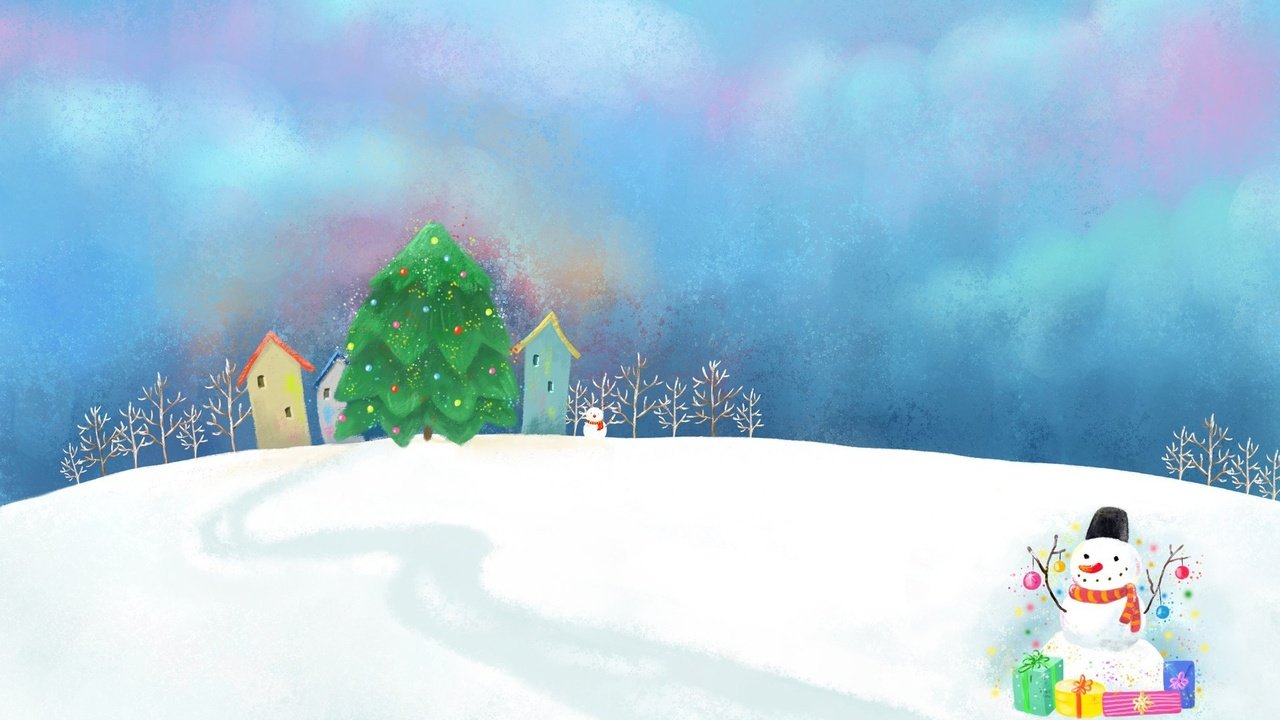 Обои арт, снег, новый год, елка, дома, снеговик, праздник, art, snow, new year, tree, home, snowman, holiday разрешение 1920x1200 Загрузить