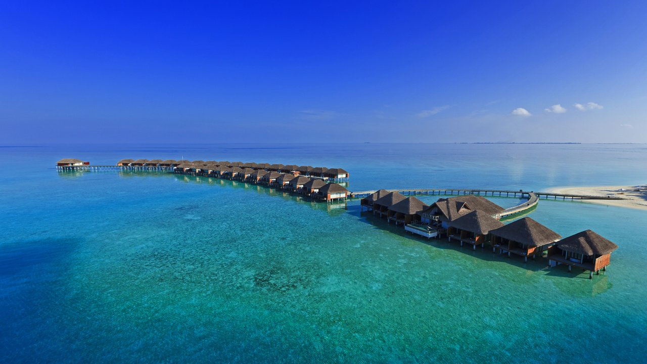 Обои бунгало, тропики, мальдивы, bungalow, tropics, the maldives разрешение 5307x3538 Загрузить