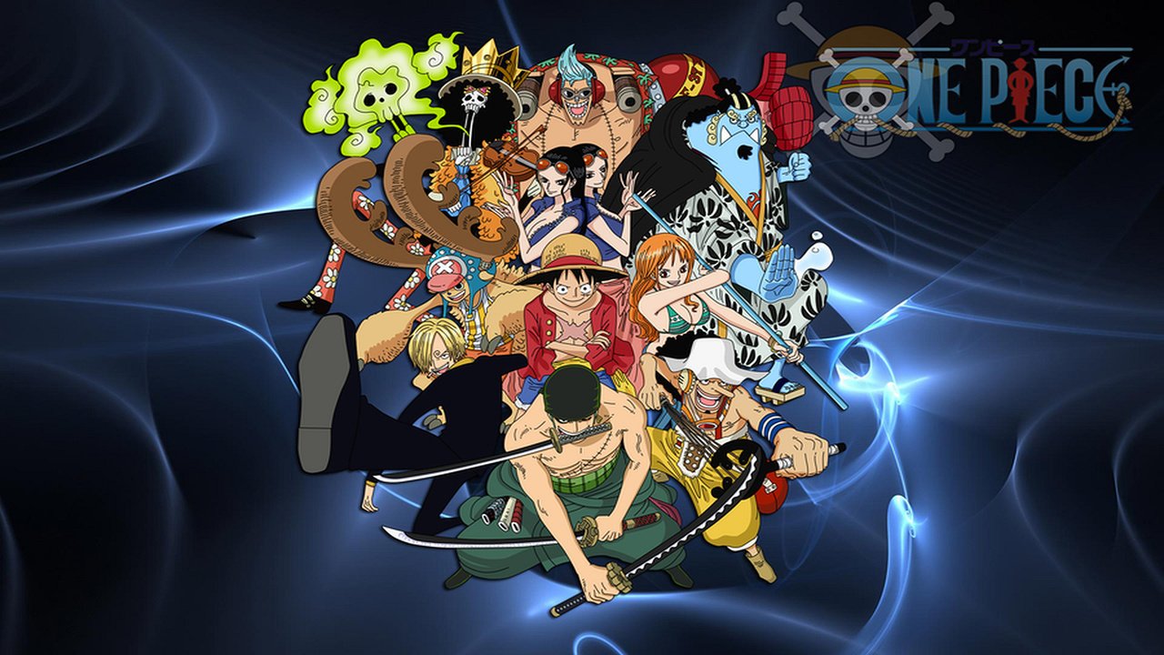 Обои one piece, piraty, luffi i komanda разрешение 1920x1080 Загрузить