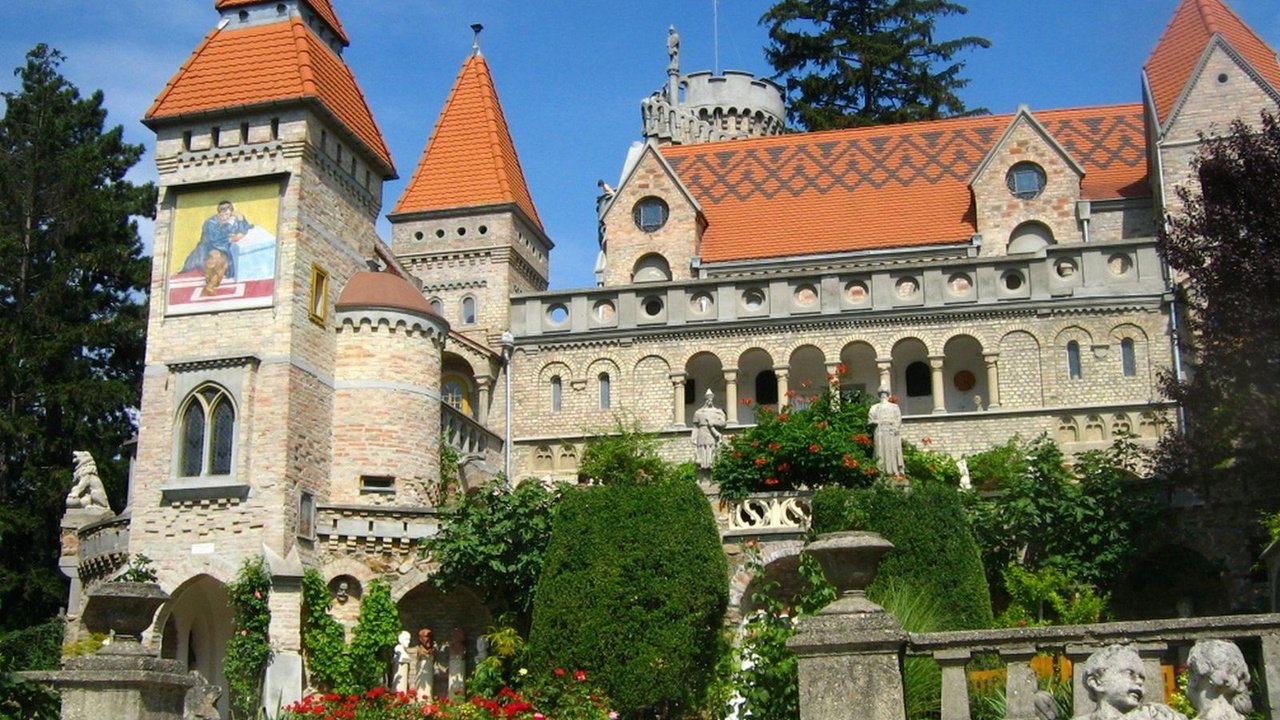 Обои замок, здание, венгрия, замок бори, секешфехервар, castle, the building, hungary, the bory castle, székesfehérvár разрешение 1920x1200 Загрузить