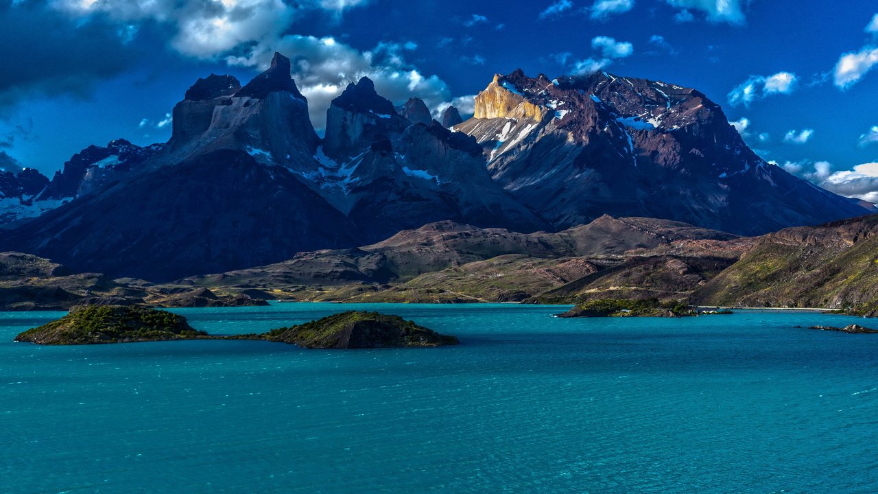 Обои озеро, горы, природа, чили, патагония, lake, mountains, nature, chile, patagonia разрешение 2560x1600 Загрузить