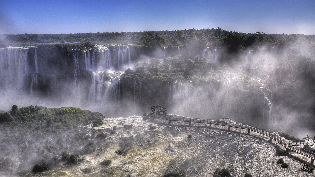 Обои водопад, красота, водопад игуасу, waterfall, beauty, the iguaçu falls разрешение 1920x1200 Загрузить