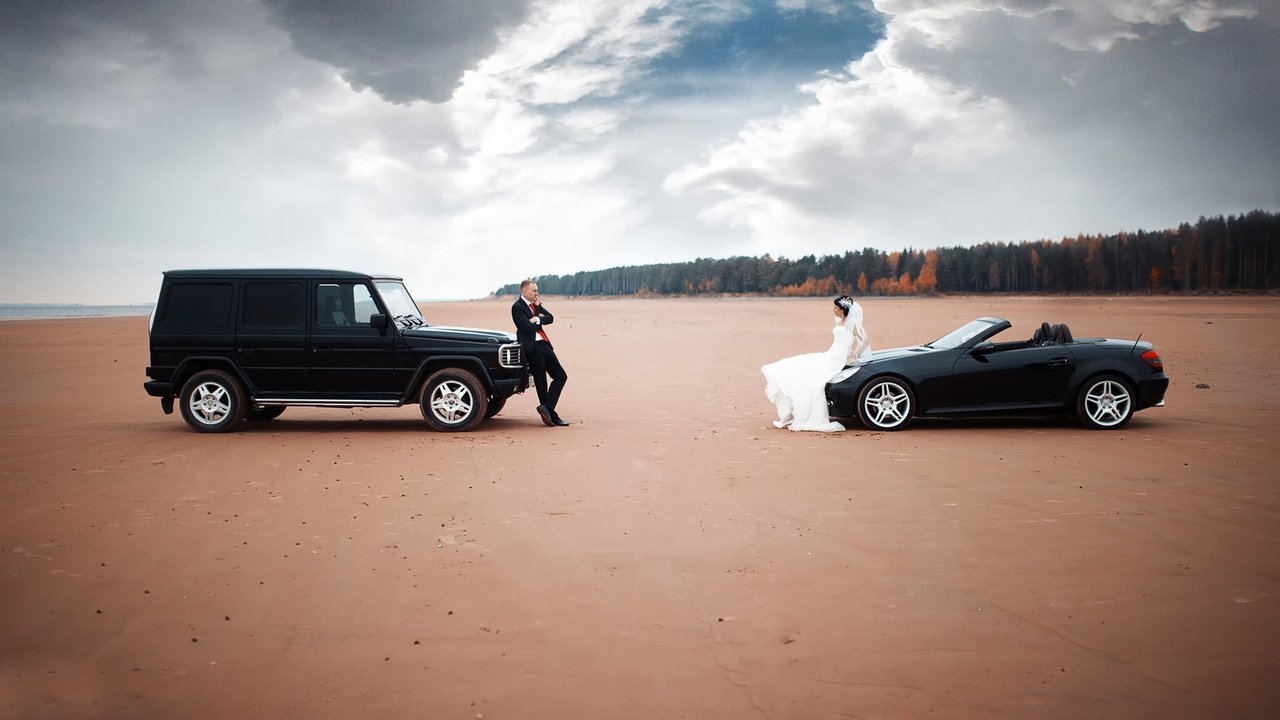 Обои машины, жених, свадьба, невеста, machine, the groom, wedding, the bride разрешение 1920x1080 Загрузить