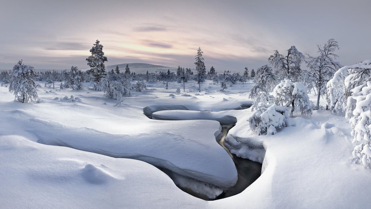 Обои река, снег, природа, лес, зима, river, snow, nature, forest, winter разрешение 2048x1270 Загрузить