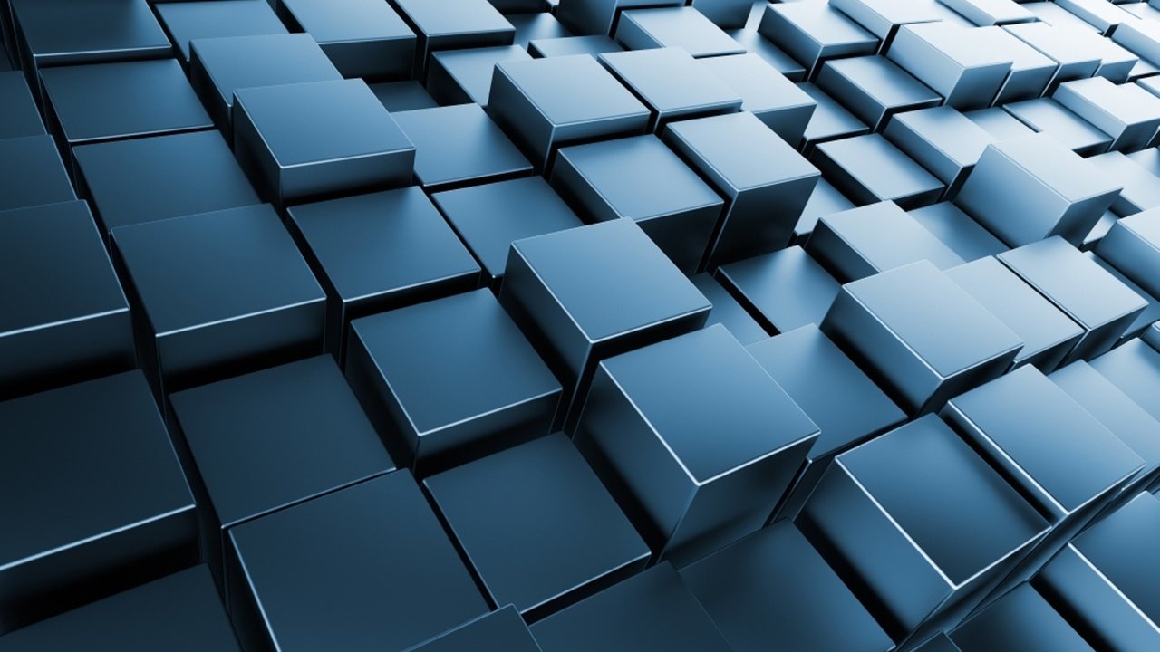 Обои кубики, кирпич, кубы, метал, квадрат, 3д, хром, cubes, brick, cuba, metal, square, 3d, chrome разрешение 1925x1284 Загрузить