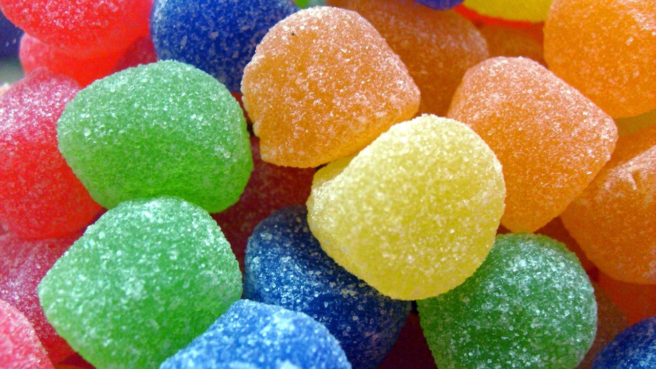 Обои макро, конфеты, разноцветный, сладкое, конфета, мармелад, macro, candy, colorful, sweet, marmalade разрешение 2048x1536 Загрузить