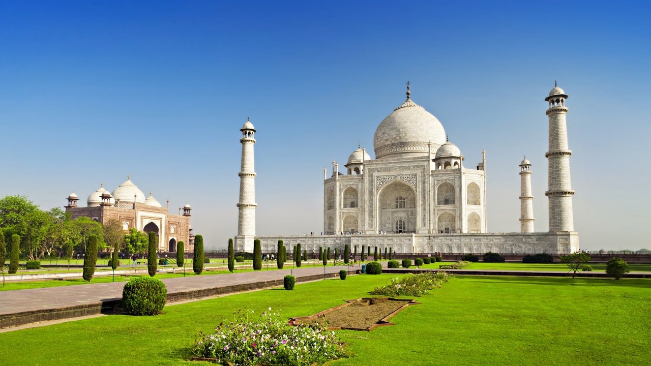 Обои архитектура, индия, тадж-махал, мавзолей-мечеть, агра, architecture, india, taj mahal, the mausoleum-mosque, agra разрешение 2880x1800 Загрузить