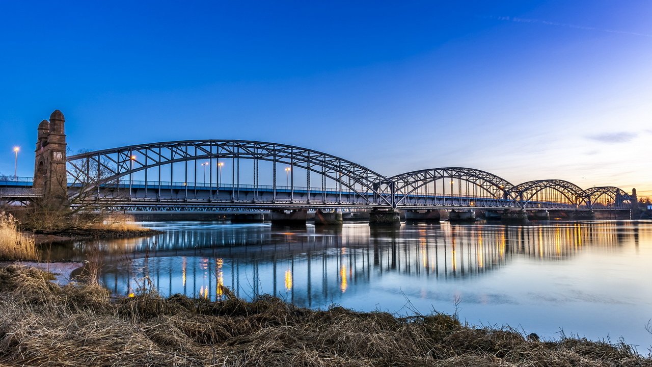 Обои река, мост, германия, гамбург, river, bridge, germany, hamburg разрешение 1920x1200 Загрузить