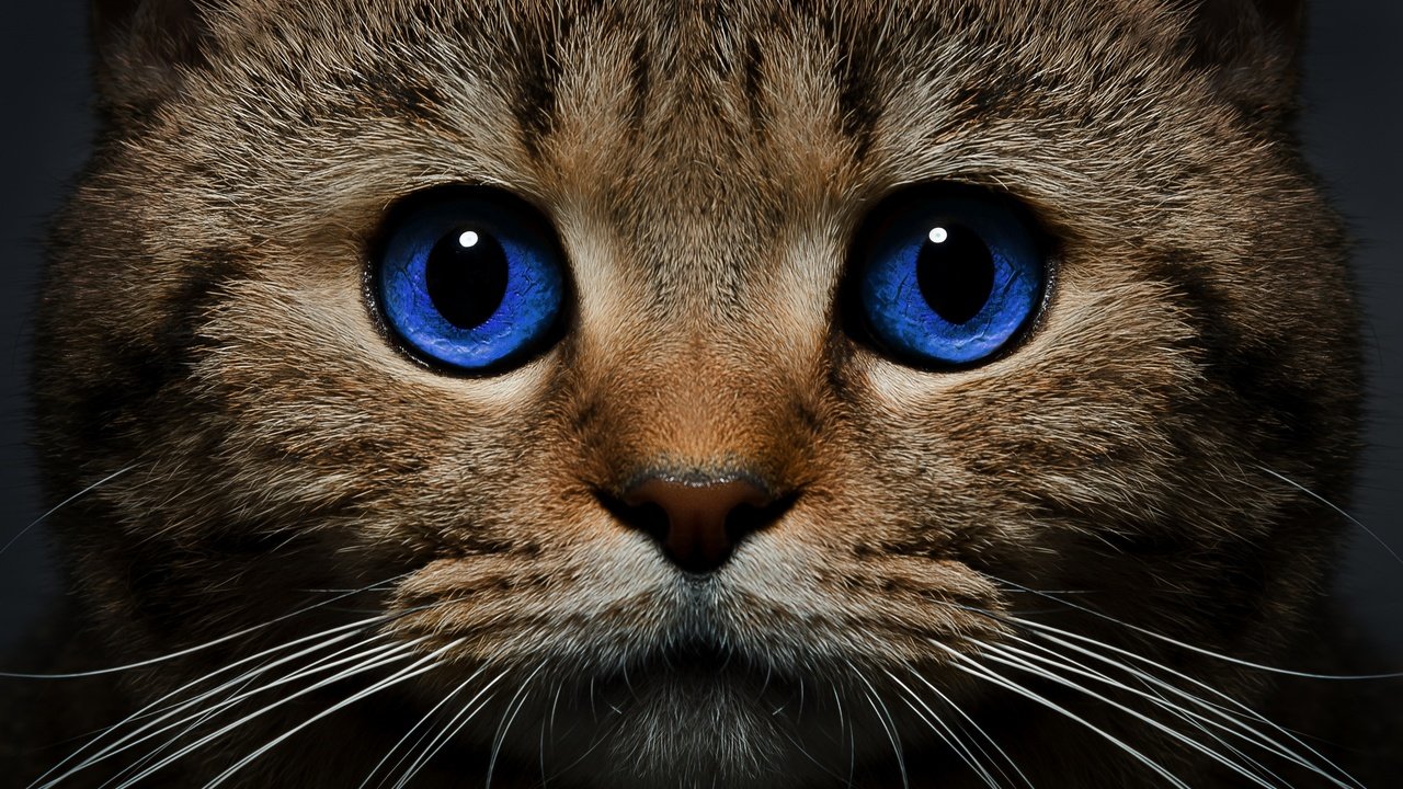 Обои морда, кот, усы, кошка, взгляд, голубые глаза, face, cat, mustache, look, blue eyes разрешение 2880x2029 Загрузить