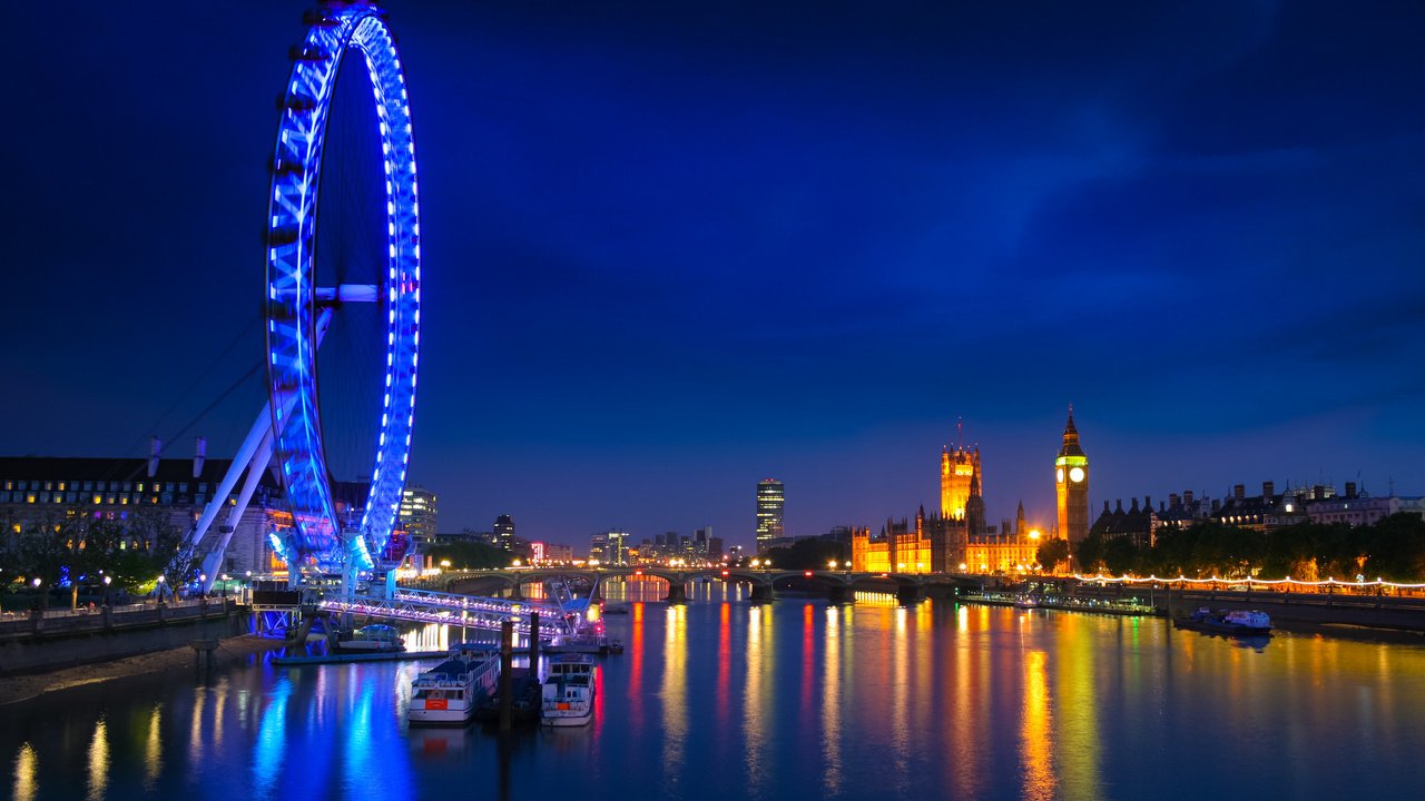 Обои ночь, фонари, огни, отражение, лондон, темза, англия, колесо, night, lights, reflection, london, thames, england, wheel разрешение 2048x1369 Загрузить