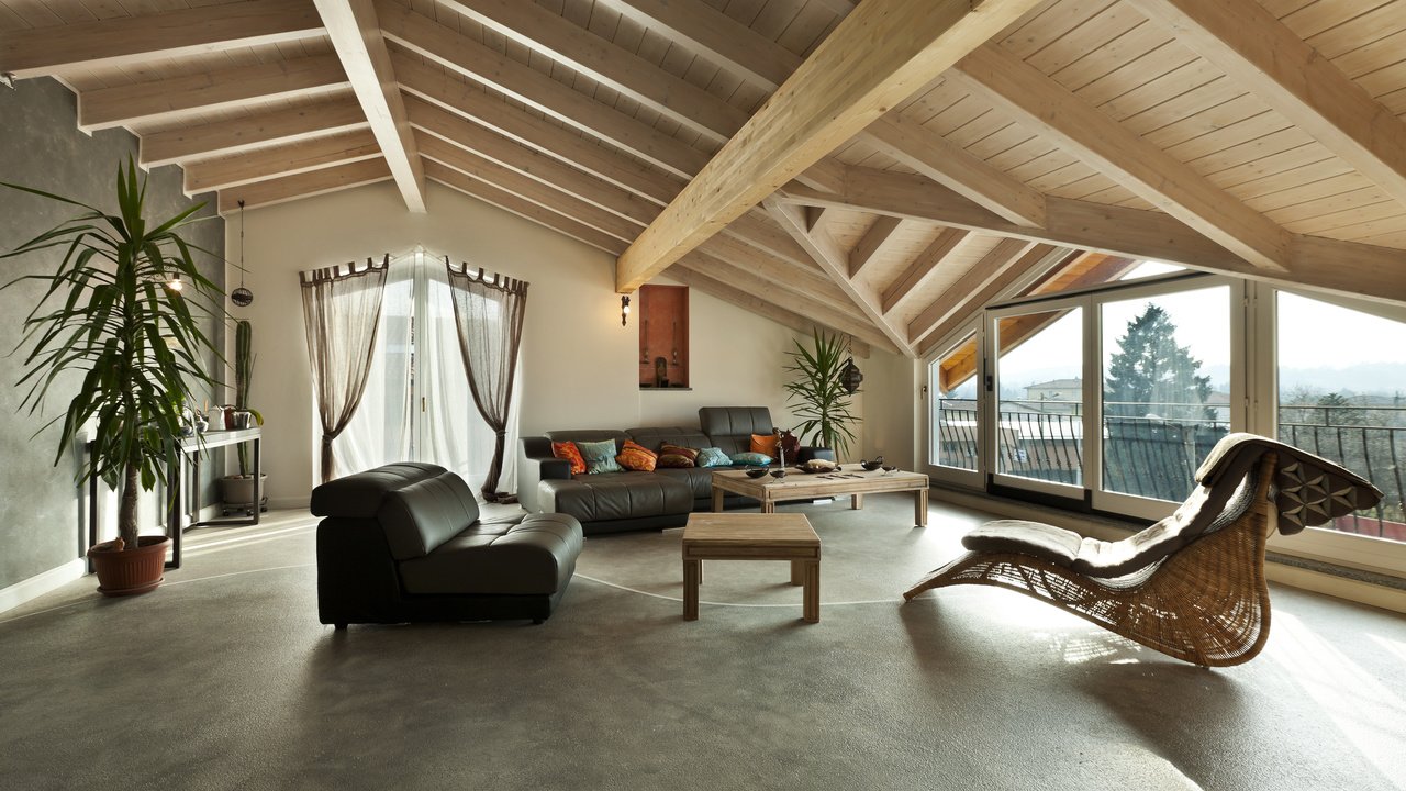 Обои стиль, интерьер, мансарда, style, interior, attic разрешение 3840x2400 Загрузить