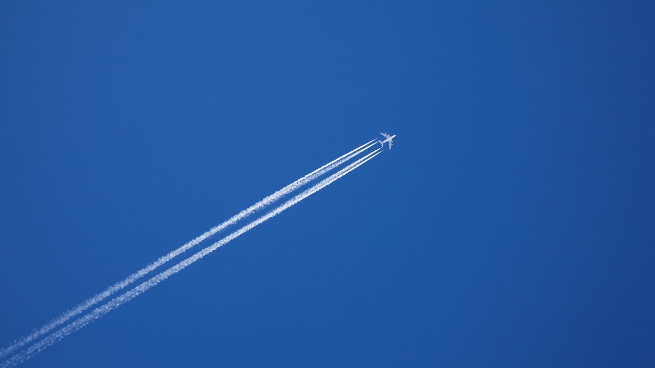 Обои небо, самолет, the sky, the plane разрешение 1920x1200 Загрузить