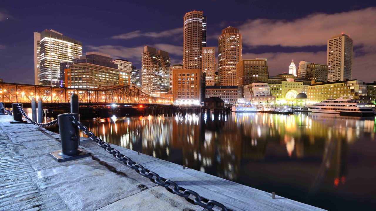 Обои зима, набережная, сша, бостон, winter, promenade, usa, boston разрешение 3840x2400 Загрузить