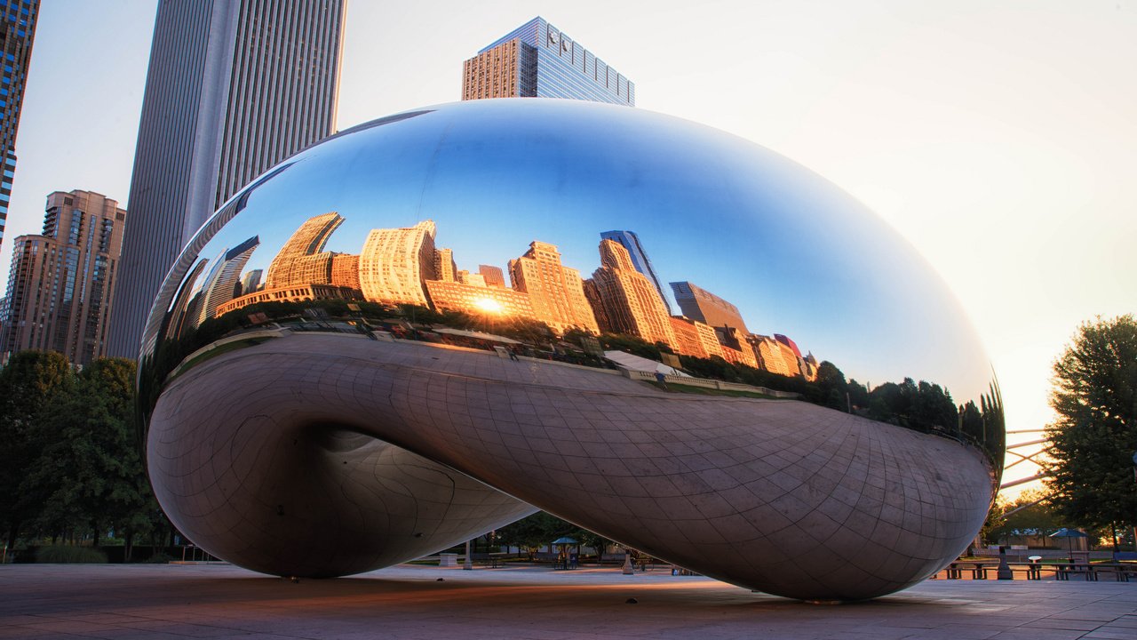 Обои отражение, чикаго, иллиноис, миллениум парк, сhicago, монумент, spaceship earth, reflection, chicago, illinois, millennium park, monument разрешение 2048x1367 Загрузить