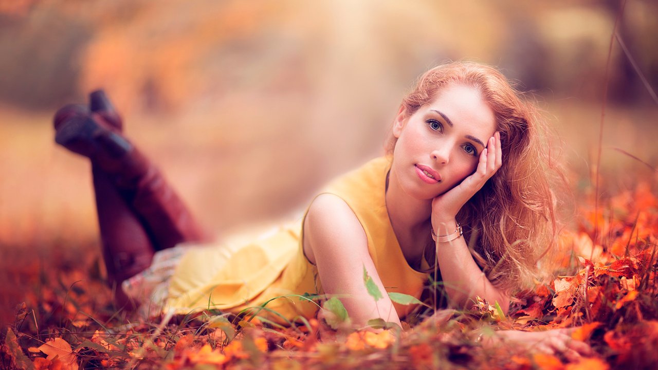 Обои листья, девушка, портрет, осень, leaves, girl, portrait, autumn разрешение 1920x1280 Загрузить