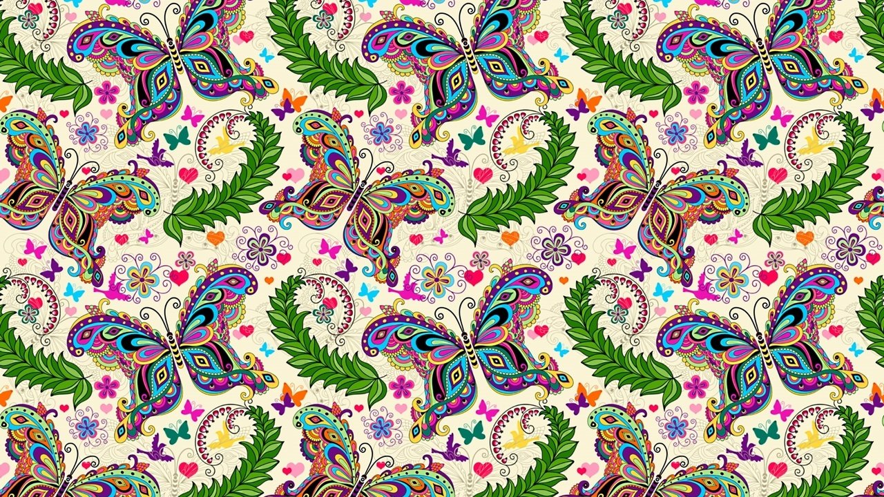 Обои узор, крылья, бабочки, pattern, wings, butterfly разрешение 1920x1280 Загрузить