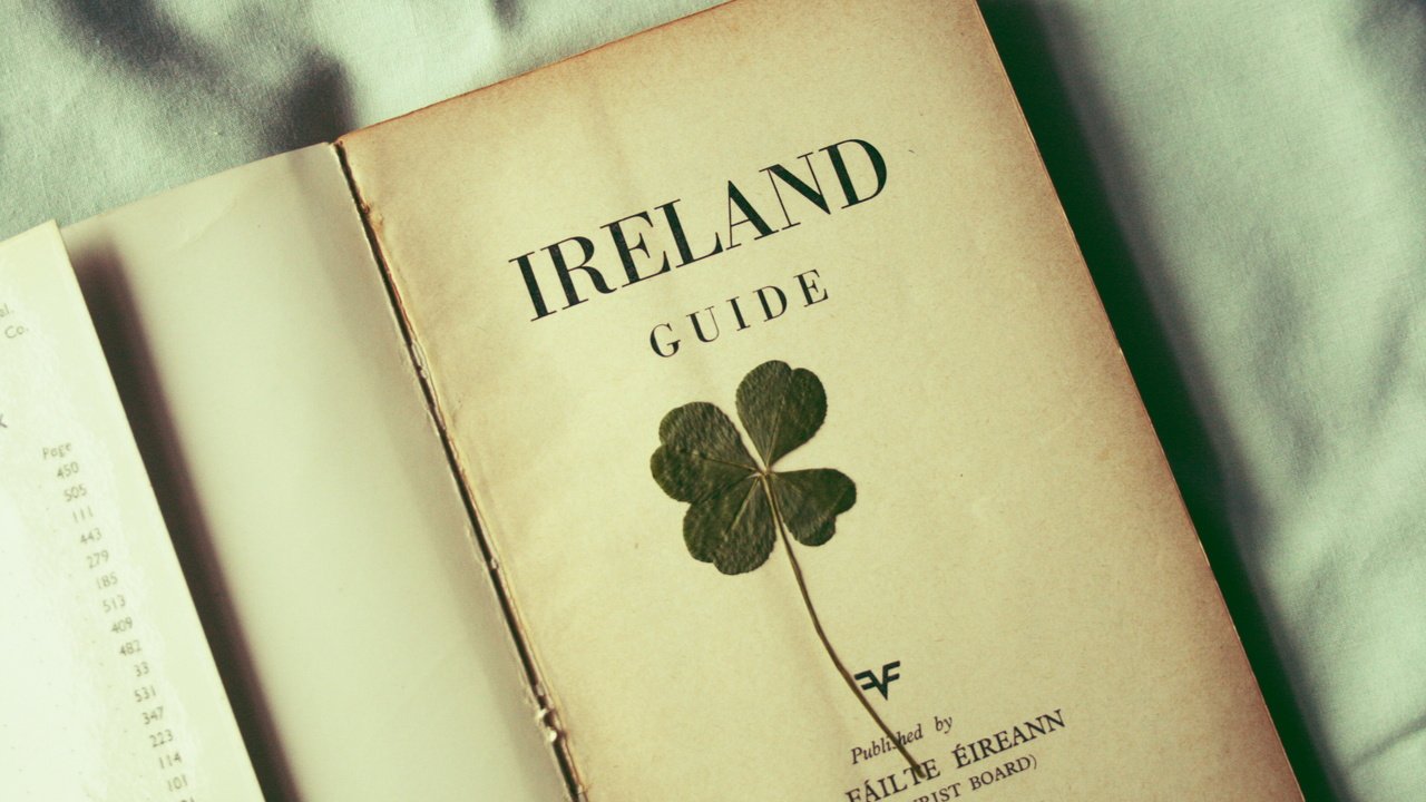 Обои клевер, листок, лист, книга, ирландия, clover, leaf, sheet, book, ireland разрешение 3888x2592 Загрузить