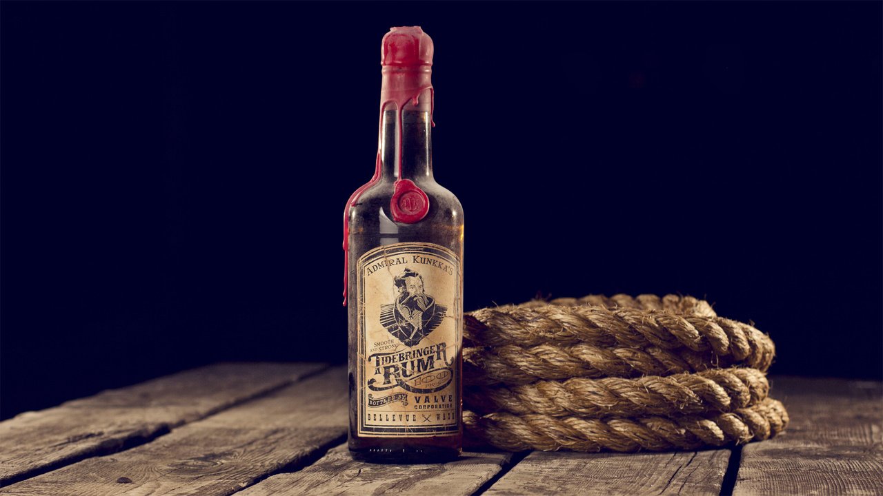 Обои веревка, бутылка, дерева, ром, бутылек, admiral kunkka tidebringer rum, rope, bottle, wood, rum разрешение 1920x1080 Загрузить