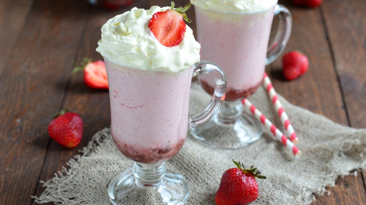 Обои клубника, сливки, десерт, strawberry, cream, dessert разрешение 3000x1913 Загрузить