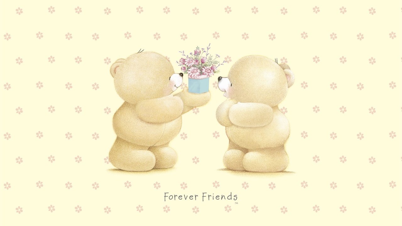 Обои арт, мишки, подарок, цветочки, плюшевые мишки, forever friends deckchair bear, art, bears, gift, flowers, teddy bears разрешение 1920x1080 Загрузить