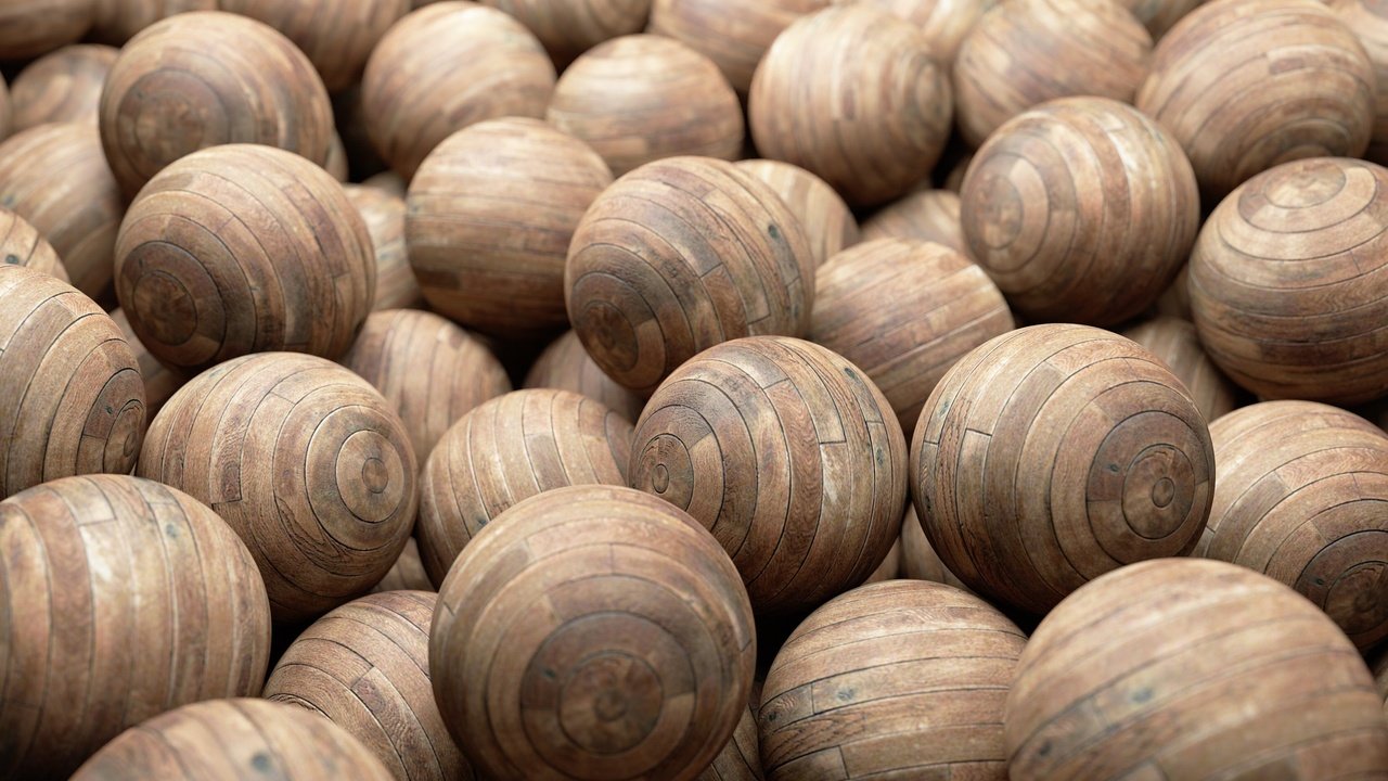 Обои дерево, шары, текстура, шарики, деревянные шары, tree, balls, texture, wooden balls разрешение 2880x1800 Загрузить