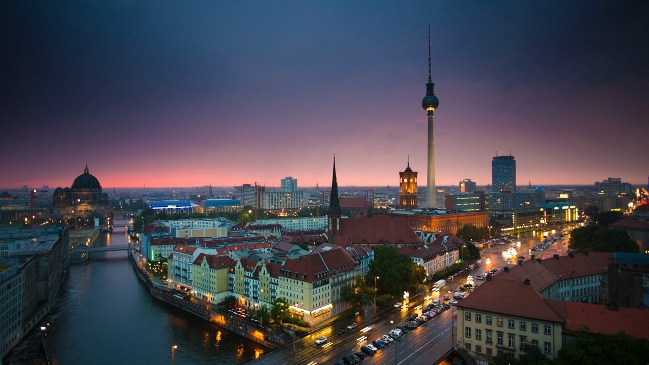 Обои река, собор, панорама, башня, дома, германия, берлин, river, cathedral, panorama, tower, home, germany, berlin разрешение 1920x1080 Загрузить