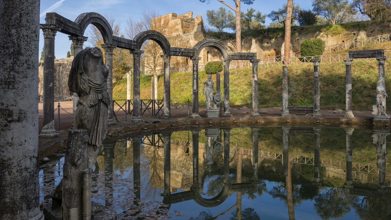 Обои руины, бассейн, италия, тиволи, вилла адриана, ruins, pool, italy, tivoli, villa adriana разрешение 2048x1333 Загрузить