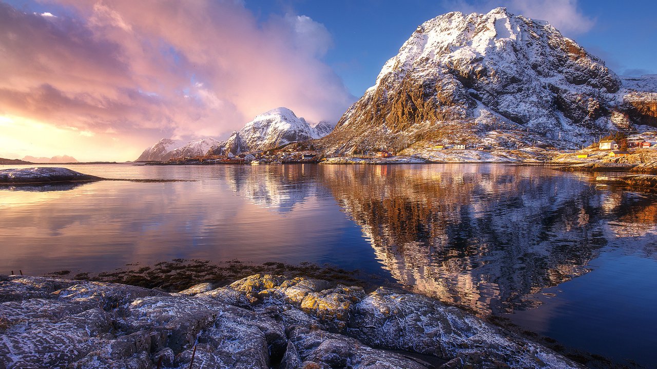 Обои небо, горы, скалы, море, норвегия, the sky, mountains, rocks, sea, norway разрешение 2500x1667 Загрузить