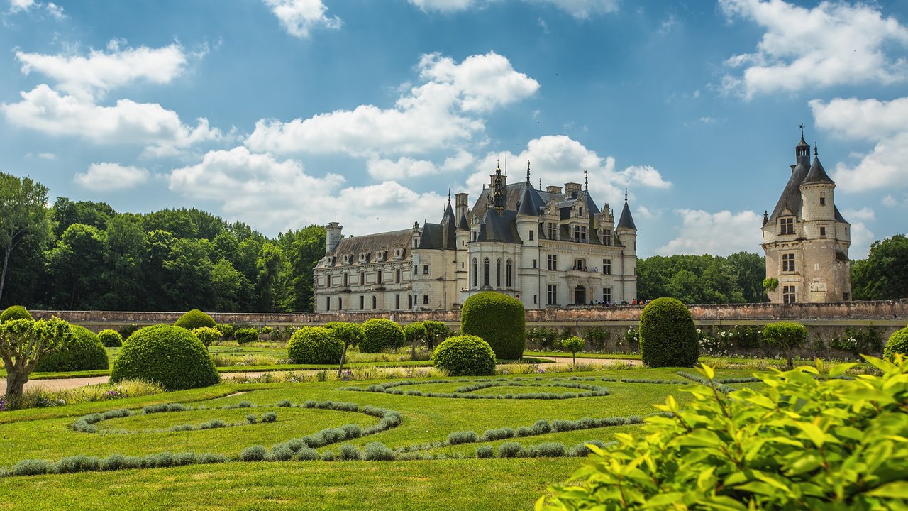 Обои парк, замок, архитектура, франция, chateau de chenonceau, луара, park, castle, architecture, france, loire разрешение 1920x1200 Загрузить