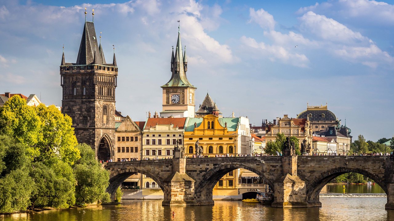 Обои мост, город, европа, прага, карлов мост, чехия, bridge, the city, europe, prague, charles bridge, czech republic разрешение 3840x2400 Загрузить