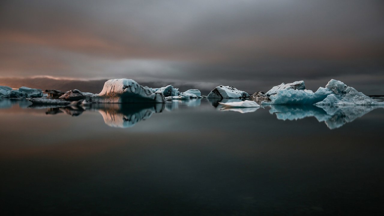 Обои пейзаж, море, лёд, айсберги, landscape, sea, ice, icebergs разрешение 1920x1200 Загрузить