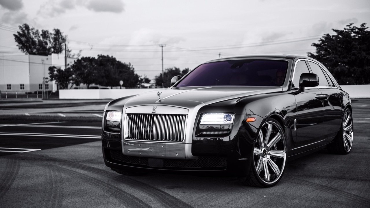 Обои черный, призрак, блака, ролс ройс, black, ghost, rolls royce разрешение 2000x1162 Загрузить