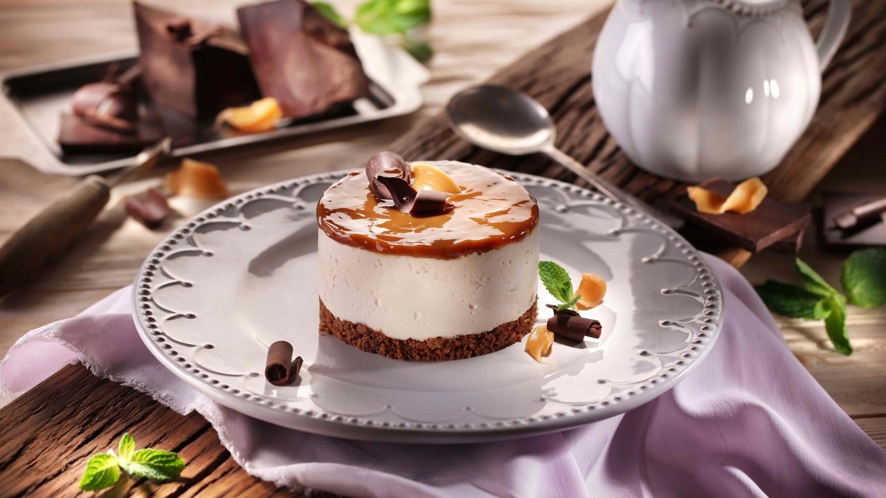 Обои мята, шоколад, десерт, карамель, пирожное, десерт., mint, chocolate, dessert, caramel, cake разрешение 3840x2160 Загрузить