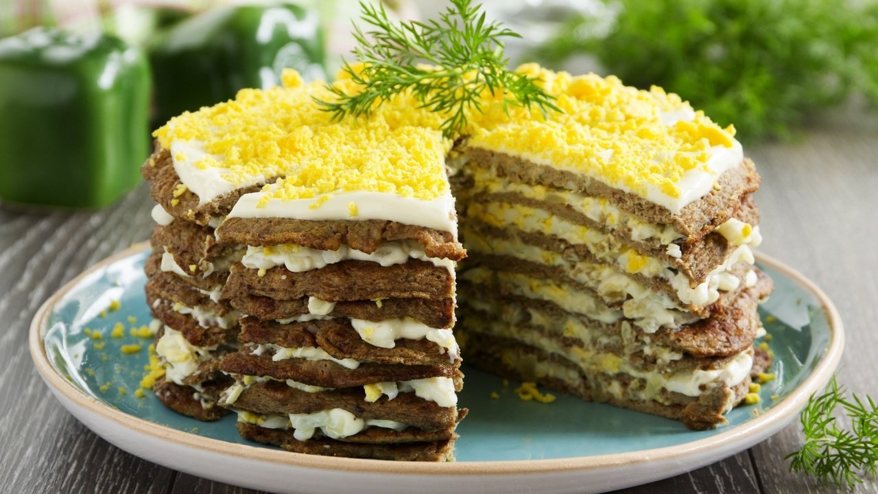 Обои яйца, укроп, торт, печень, печеночный торт, eggs, dill, cake, liver разрешение 2560x1684 Загрузить