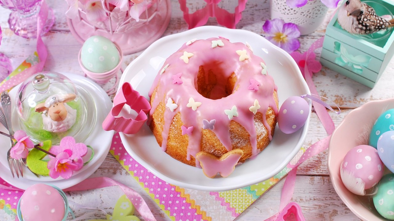 Обои цветы, весна, пасха, яйца, кулич, кекс, flowers, spring, easter, eggs, cake, cupcake разрешение 2880x1800 Загрузить