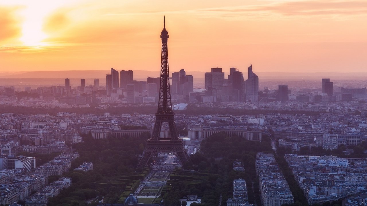 Обои утро, париж, франция, эйфелева башня, morning, paris, france, eiffel tower разрешение 1920x1280 Загрузить