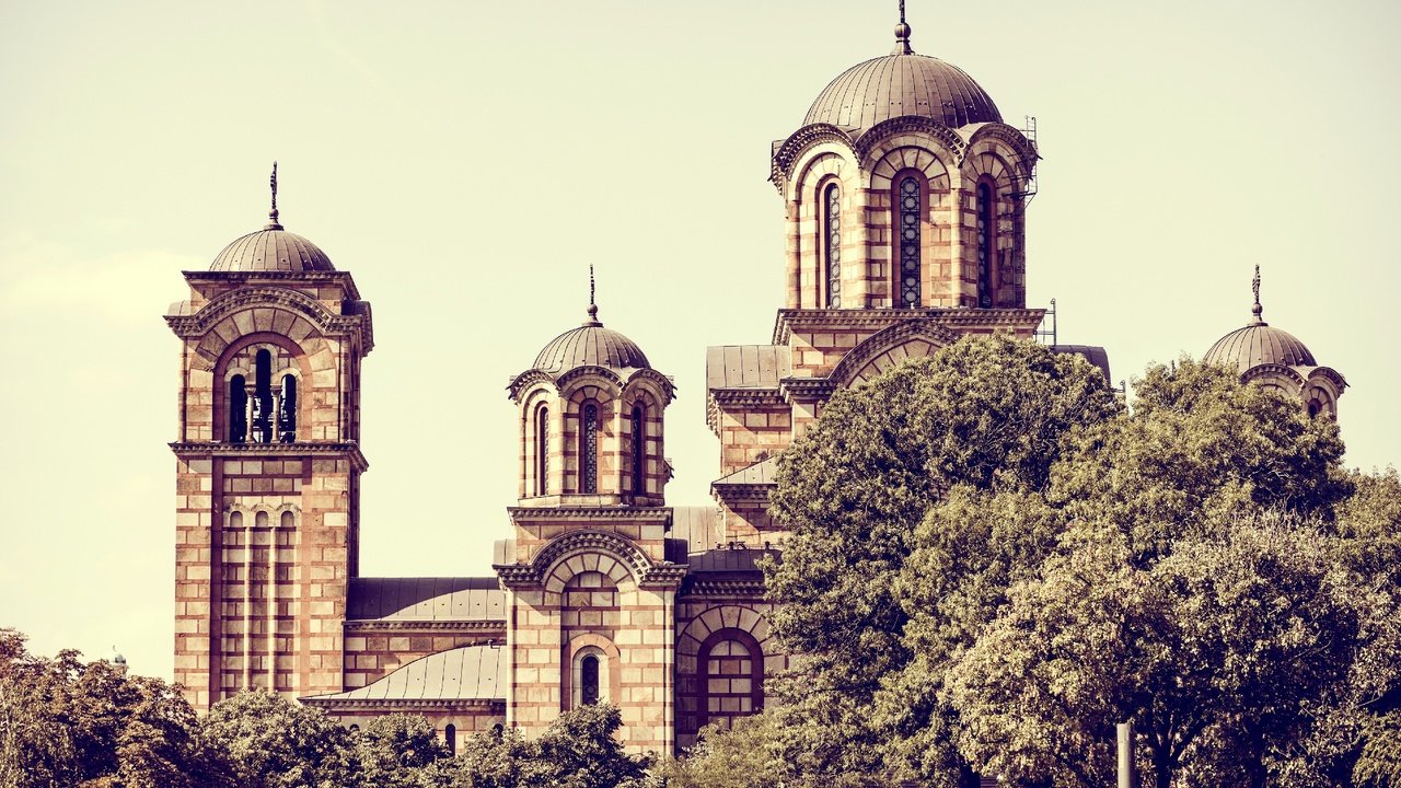 Обои церковь, архитектура, сербия, церковь святого марка, белград, church, architecture, serbia, st. mark's church, belgrade разрешение 2877x1920 Загрузить