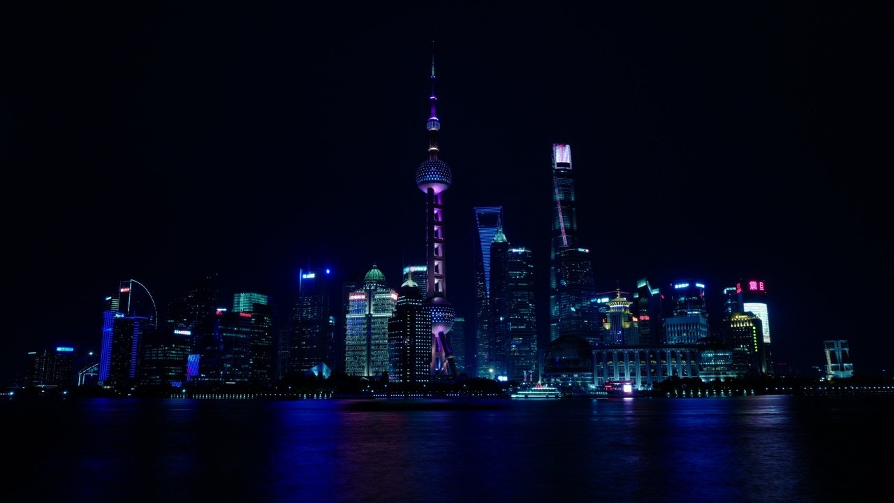 Обои ночь, огни, город, небоскребы, шанхай, китай, night, lights, the city, skyscrapers, shanghai, china разрешение 6000x4000 Загрузить