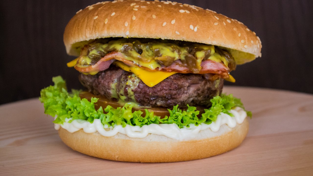 Обои гамбургер, котлета, овощи, булочки, бургер, hamburger, patty, vegetables, buns, burger разрешение 4608x3072 Загрузить