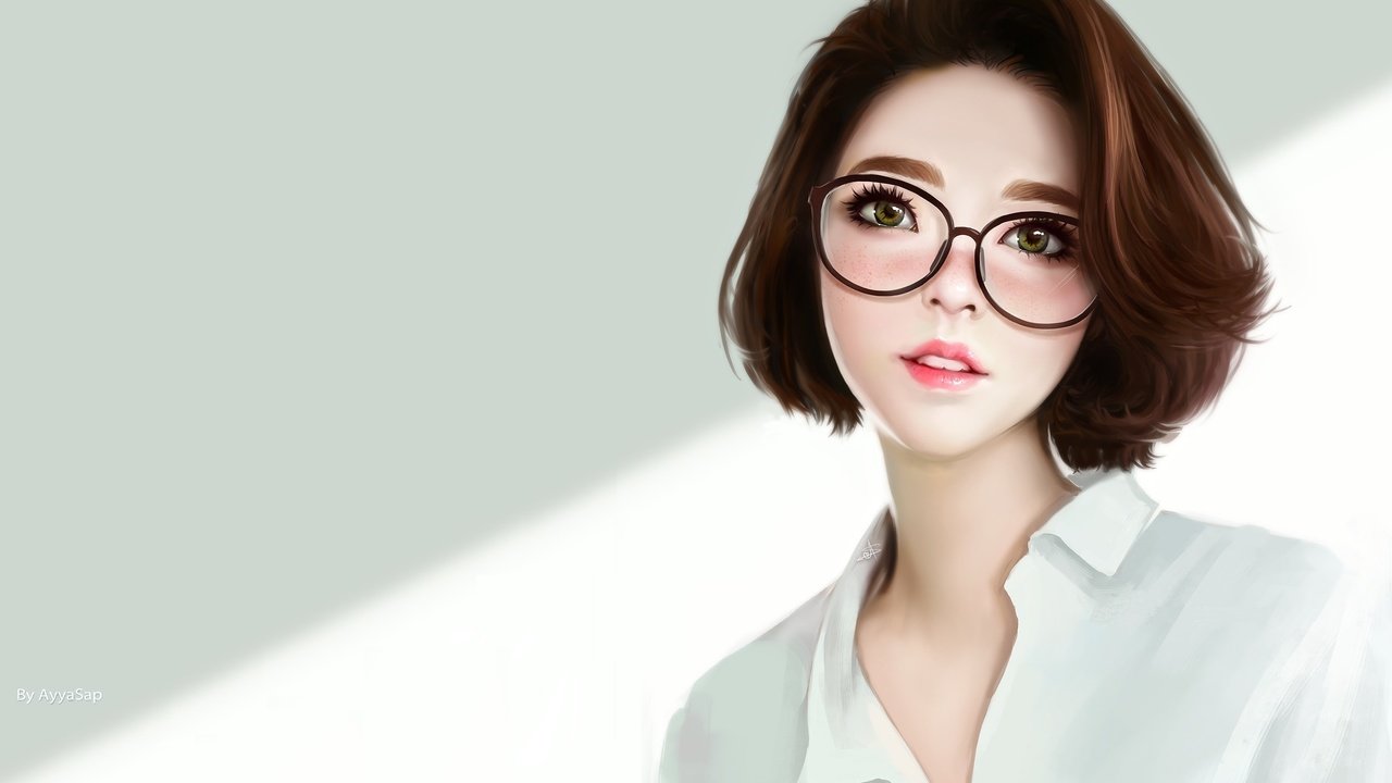 Обои арт, девушка, портрет, взгляд, очки, волосы, лицо, ayya sap, art, girl, portrait, look, glasses, hair, face разрешение 2740x1872 Загрузить