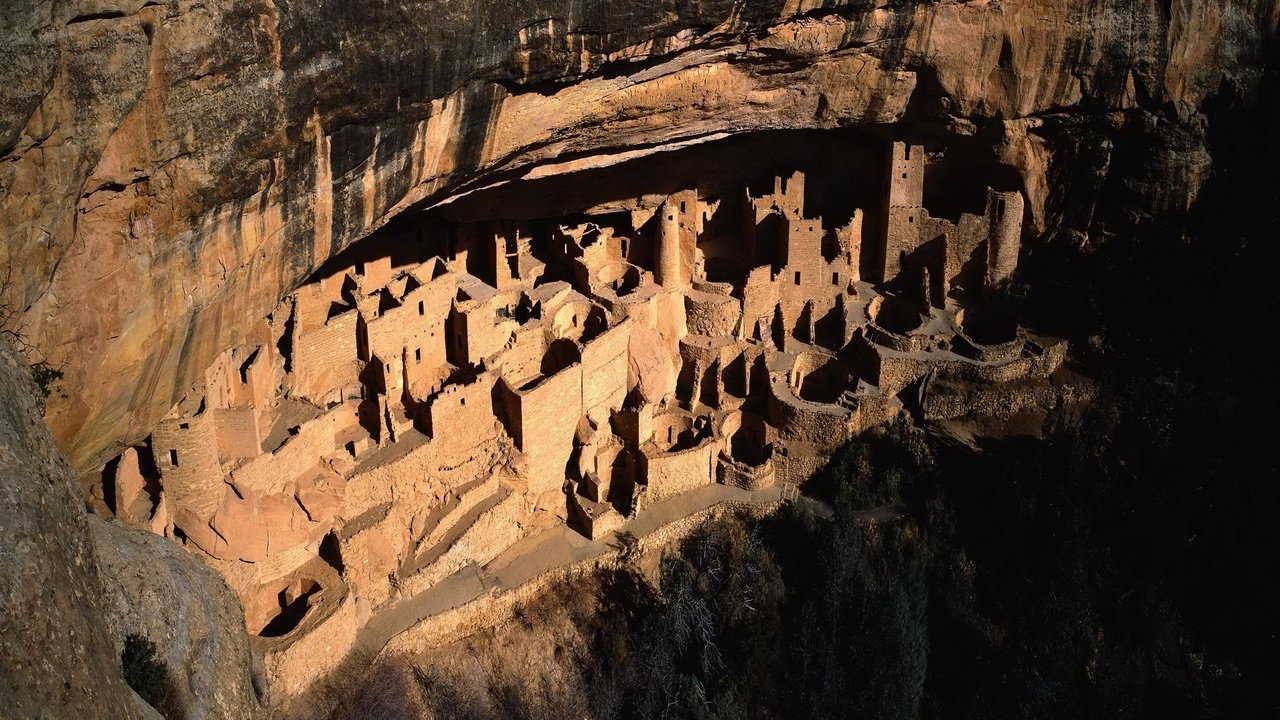 Обои скала, сша, пещера, штат колорадо, национальный парк mesa verde, монтесума каунти, rock, usa, cave, colorado, mesa verde national park, montezuma county разрешение 1920x1080 Загрузить