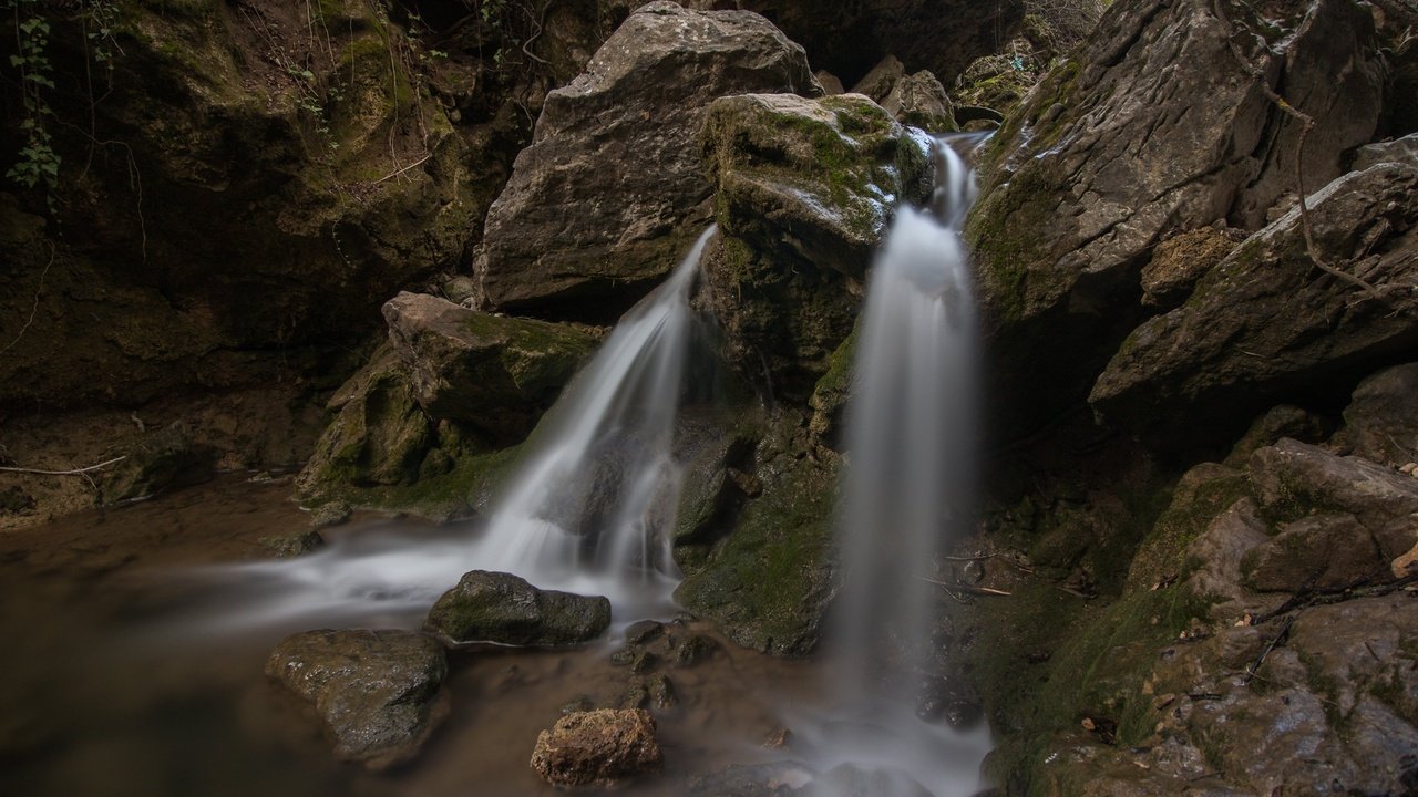 Обои скалы, камни, водопад, поток, rocks, stones, waterfall, stream разрешение 2048x1365 Загрузить