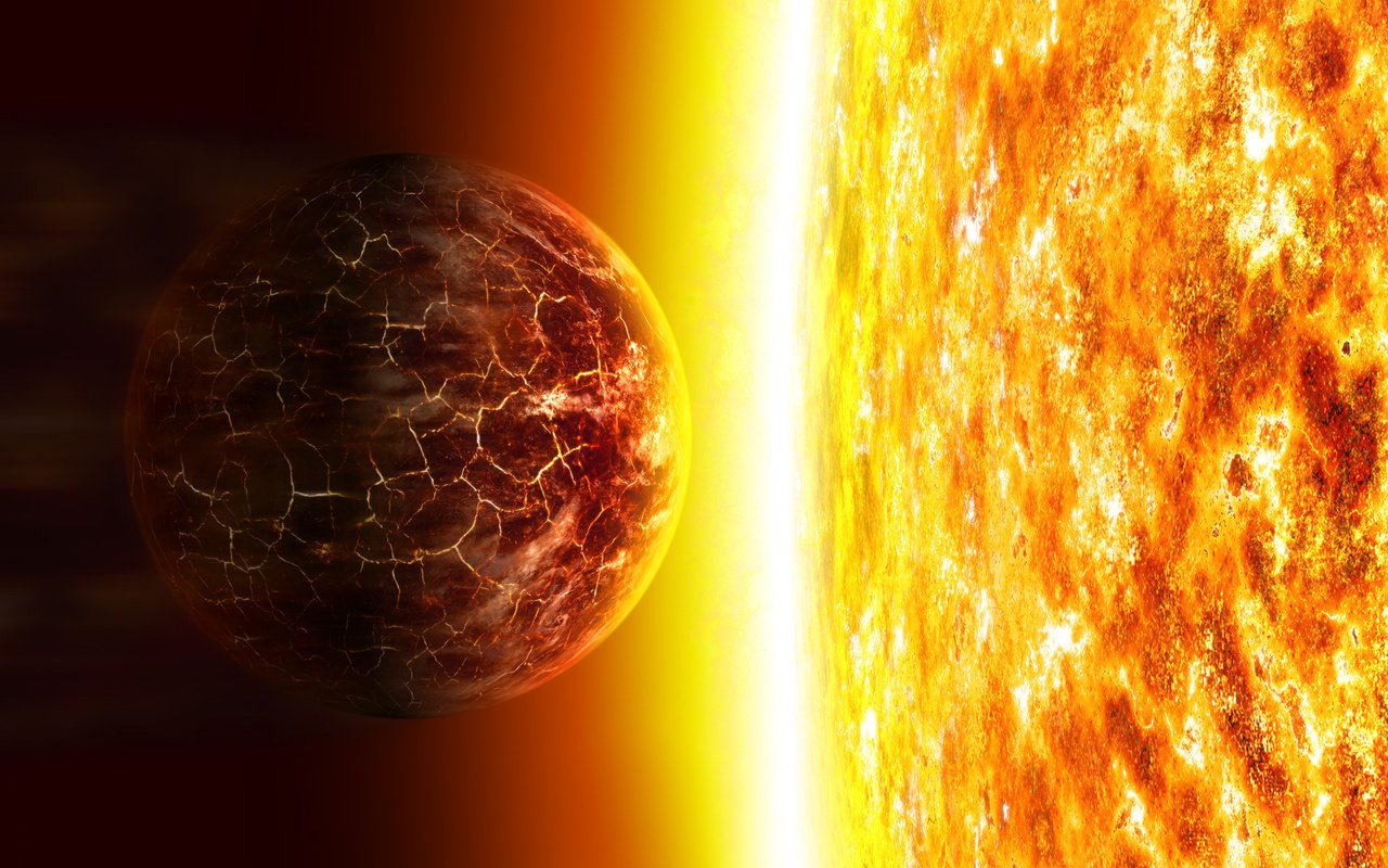 Обои солнце, планета, горит, the sun, planet, burns разрешение 1920x1200 Загрузить