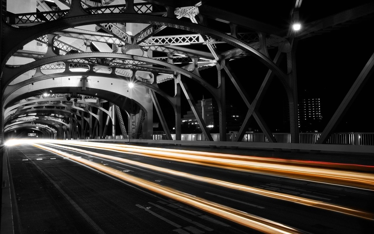 Обои дорога, ночь, огни, мост, 17, road, night, lights, bridge разрешение 1920x1200 Загрузить