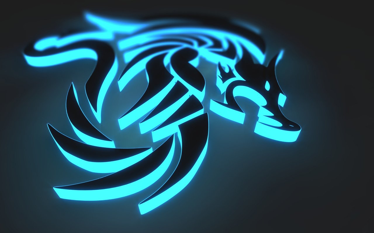 Обои неон, дракон, графика, neon, dragon, graphics разрешение 1920x1080 Загрузить