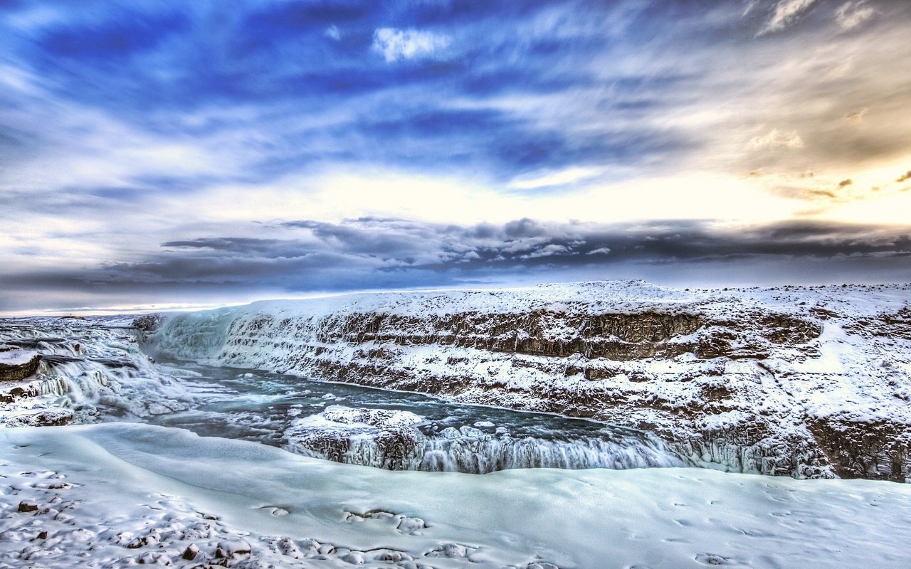 Обои река, зима, лёд, hdr, river, winter, ice разрешение 2560x1600 Загрузить